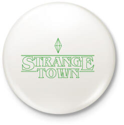 printfashion Stranger Town - Kitűző, hűtőmágnes - Fehér (3083762)