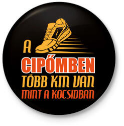 printfashion A cipőmben - Kitűző, hűtőmágnes - Fekete (13699808)