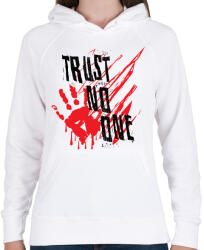 printfashion Trust no one - Női kapucnis pulóver - Fehér (342708)