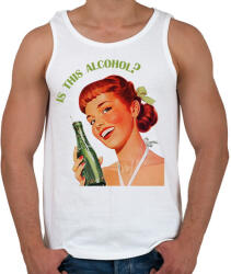 printfashion Is this alcohol? - Férfi atléta - Fehér (7085248)