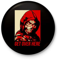 printfashion Get over here - Kitűző, hűtőmágnes - Fekete (5091928)