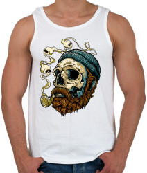printfashion Tengerész koponya - Férfi atléta - Fehér (363247)