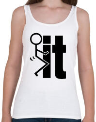 printfashion Fck it 2 - Női atléta - Fehér (1513331)