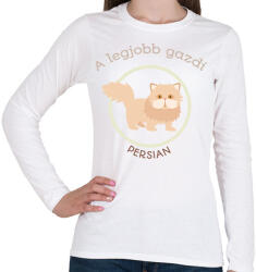 printfashion A legjobb gazdi - Persian - Női hosszú ujjú póló - Fehér (6305600)