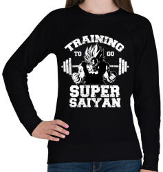 printfashion Training to go super saiyan - Női pulóver - Fekete (217568)