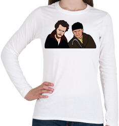 printfashion Home alone - Női hosszú ujjú póló - Fehér (1975058)