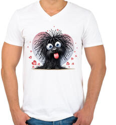 printfashion Puli - Férfi V-nyakú póló - Fehér (15868619)