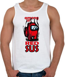 printfashion Among us red sus - Férfi atléta - Fehér (4127950)