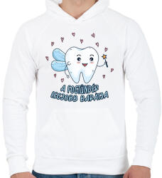 printfashion A fogtündér barátja - Férfi kapucnis pulóver - Fehér (10347243)