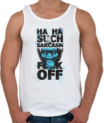 printfashion Gorilla - fuck off - Férfi atléta - Fehér (4217097)