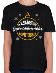 printfashion Gyermekkorunkba röpít vissza - Gyerek póló - Fekete (10205450)