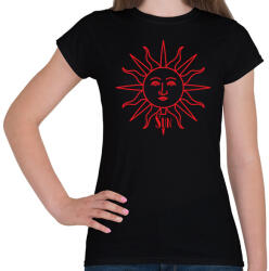 printfashion Sun-Moon - Női - Női póló - Fekete (6998085)
