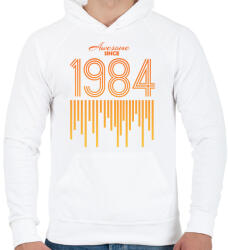 printfashion 1984 - Férfi kapucnis pulóver - Fehér (12154055)