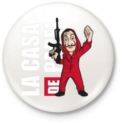 printfashion La casa de papel N1 - Kitűző, hűtőmágnes - Fehér (5540197)