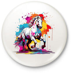 printfashion Lovas - Kitűző, hűtőmágnes - Fehér (16650346)