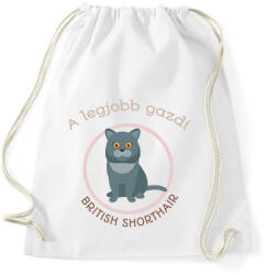 printfashion A legjobb gazdi - British shorthair - Sportzsák, Tornazsák - Fehér (6304256)