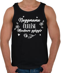 printfashion Nagymama ölelése - Fehér - Férfi atléta - Fekete (7062771)