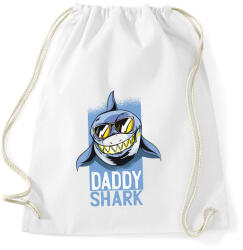 printfashion Daddy shark - apa cápa - Sportzsák, Tornazsák - Fehér (4629555)