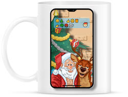 printfashion Santa Claus - Selfie - Bögre - Fehér (16778165)