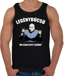printfashion Legénybúcsú - Ma csak egyet iszunk! - Férfi atléta - Fekete (7539102)