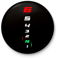 printfashion Shifter - Kitűző, hűtőmágnes - Fekete (3100988)