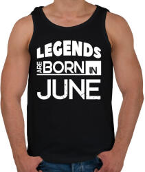 printfashion A legendák júniusban születnek - Férfi atléta - Fekete (243061)