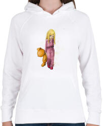 printfashion Kicsi lány. . . kicsi maci - Női kapucnis pulóver - Fehér (5688662)