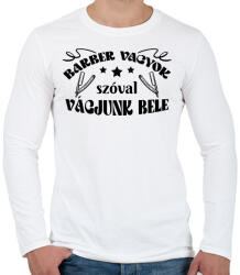 printfashion Vágjunk bele - Férfi hosszú ujjú póló - Fehér (9118218)