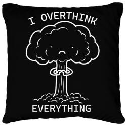 printfashion I overthink everythink - Párnahuzat, Díszpárnahuzat - Fekete (16342072)