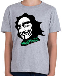 printfashion Anonymous - Gyerek póló - Sport szürke (6130703)