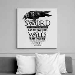 printfashion A Fal és az Éjjeli őrség - Vászonkép - Fehér (6622136)