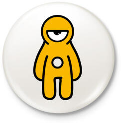 printfashion Kontraszt Küklopsz - Kitűző, hűtőmágnes - Fehér (4721584)