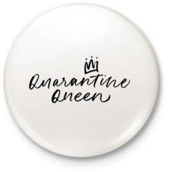 printfashion Quarantine Queen - Kitűző, hűtőmágnes - Fehér (3589181)