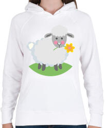 printfashion Húsvéti bárány - Női kapucnis pulóver - Fehér (13179918)
