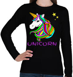 printfashion unikornis - Női hosszú ujjú póló - Fekete (6031948)