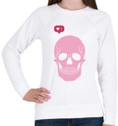 printfashion PInk Skull - Női pulóver - Fehér (2236017)