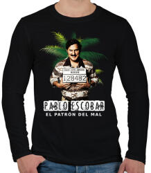 printfashion pablo escobar - Férfi hosszú ujjú póló - Fekete (2550289)
