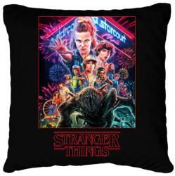 printfashion Stranger Things - Párnahuzat, Díszpárnahuzat - Fekete (4612641)