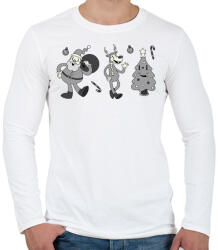 printfashion Vintage karácsony - Férfi hosszú ujjú póló - Fehér (5635781)