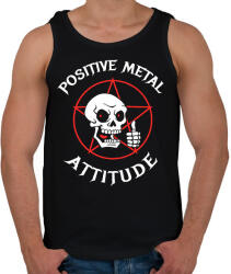 printfashion Positive metal attitude - Férfi atléta - Fekete (2583309)