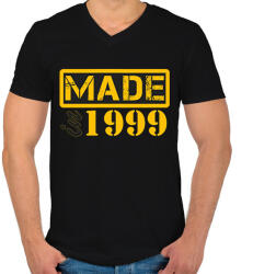 printfashion 1999 - Férfi V-nyakú póló - Fekete (12823388)