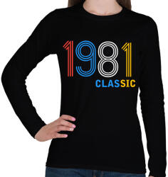 printfashion 1981 - Női hosszú ujjú póló - Fekete (11932025)