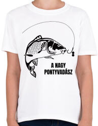 printfashion A nagy pontyvadász - Gyerek póló - Fehér (13113198)