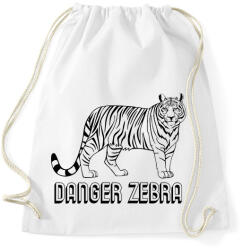 printfashion Danger zebra - Sportzsák, Tornazsák - Fehér (2015731)