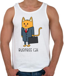 printfashion Business cat - Férfi atléta - Fehér (2014657)