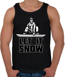 printfashion SNOWBOARD LET IT SNOW - Férfi atléta - Fekete (10778634)