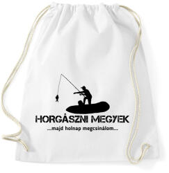 printfashion Horgászni megyek majd holnap megcsinálom - Sportzsák, Tornazsák - Fehér (4702517)