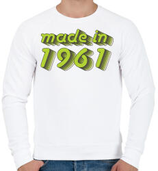 printfashion made-in-1961-green-grey - Férfi pulóver - Fehér (482839)
