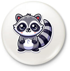 printfashion Cuki Mosómaci - Kitűző, hűtőmágnes - Fehér (16713579)