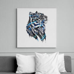 printfashion Tigris - Vászonkép - Fehér (6624402)